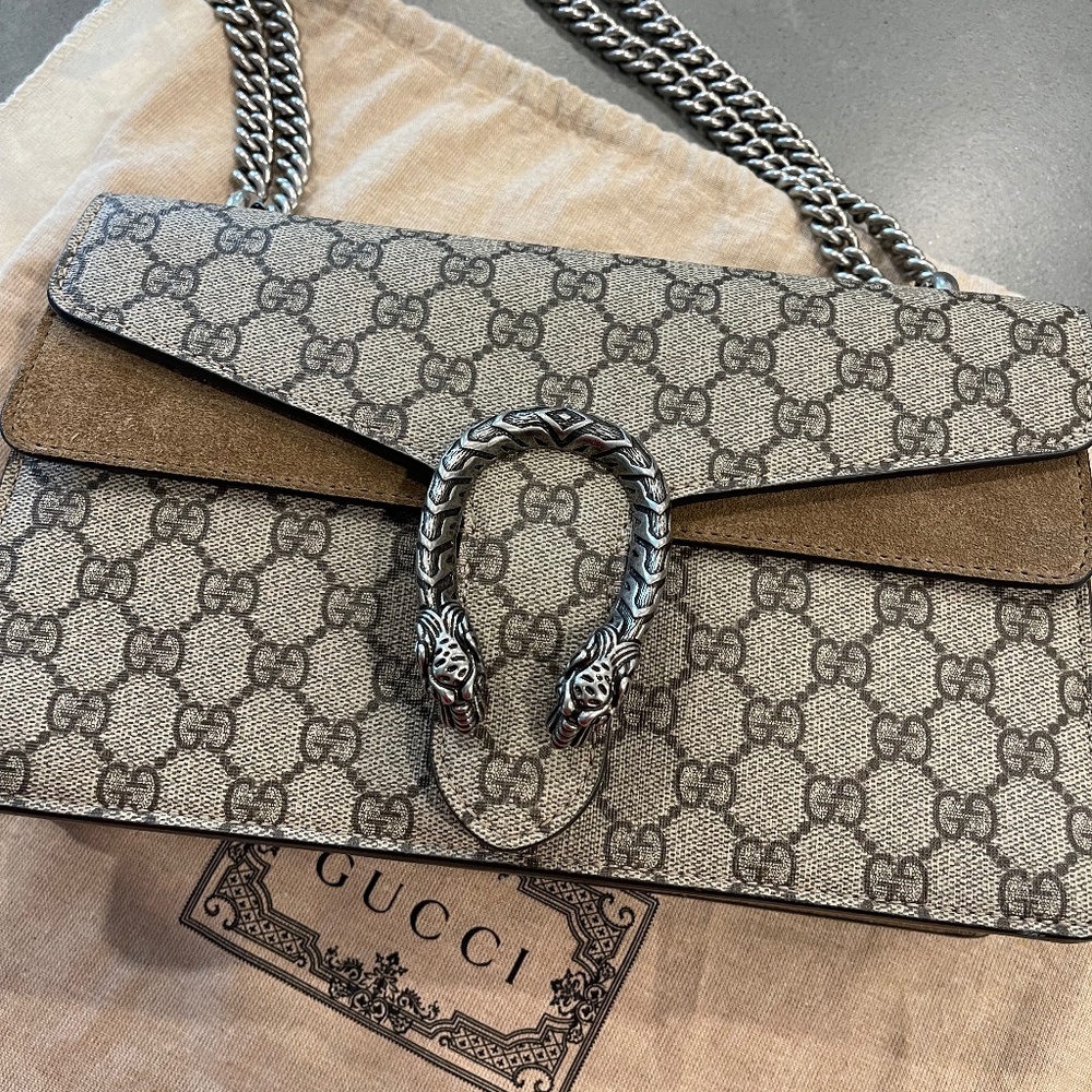 Gucci Monogram Small Dionysus Shoulder Bag